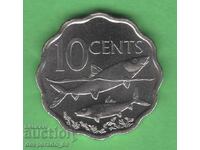 (¯`'•.¸ 10 cents 2010 BAHAMAS UNC ¸.•'´¯)