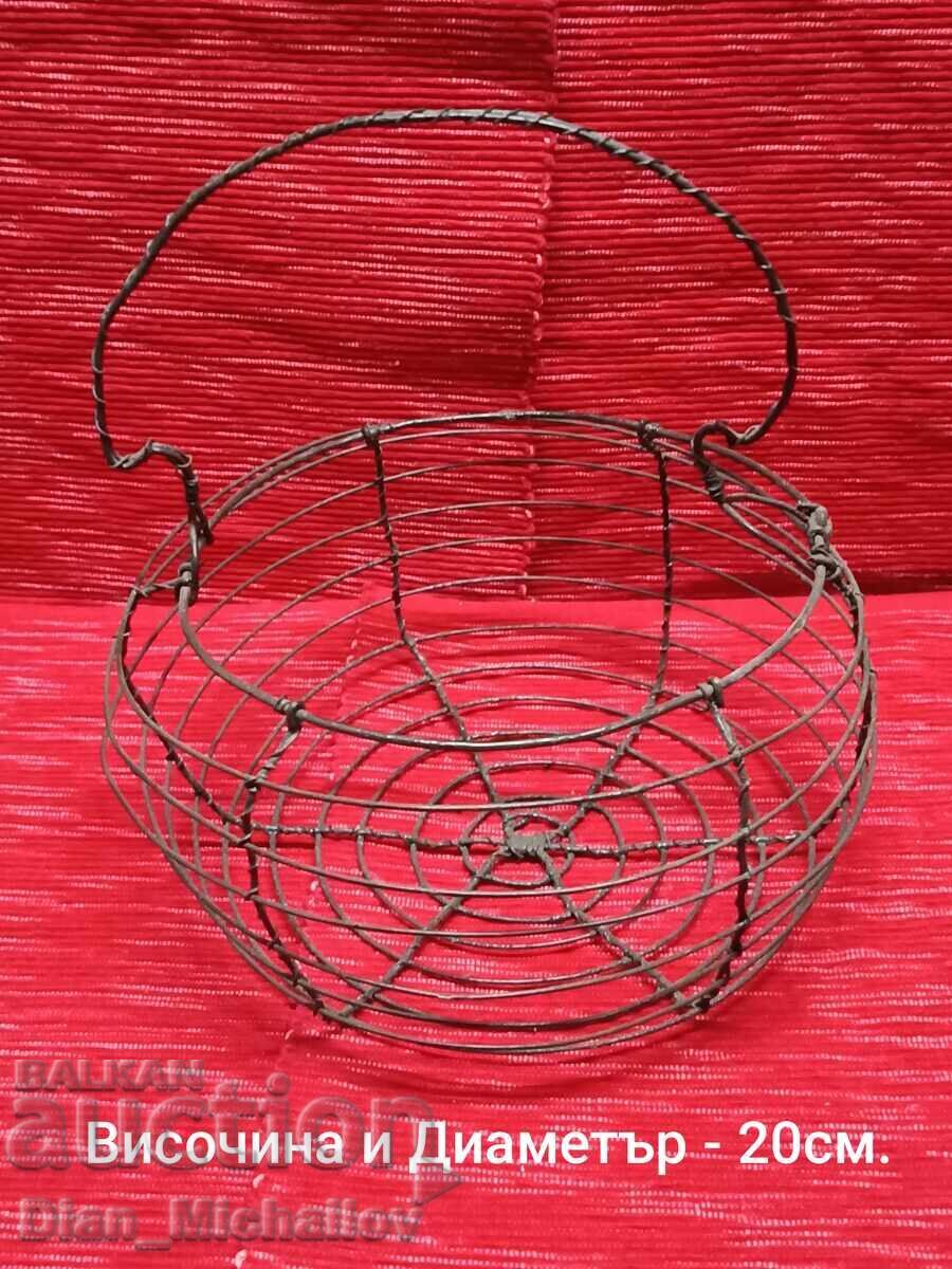 Vintage French Wire Egg Basket Vintage French Wire Egg Basket