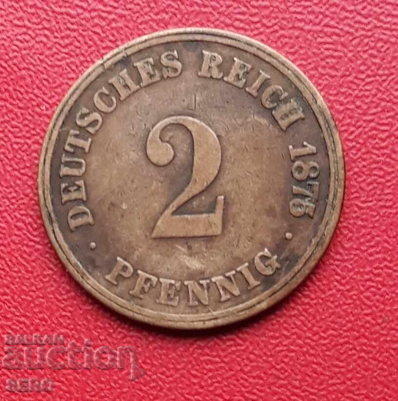 Germania - 2 pfennigi 1875 J - Hamburg