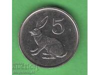 (¯`'•.¸ 5 cenți 1995 ZIMBABWE aUNC ¸.•'´¯)