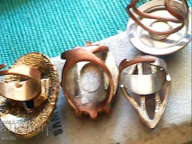 Delivery of Silver-plated rings with natural stones