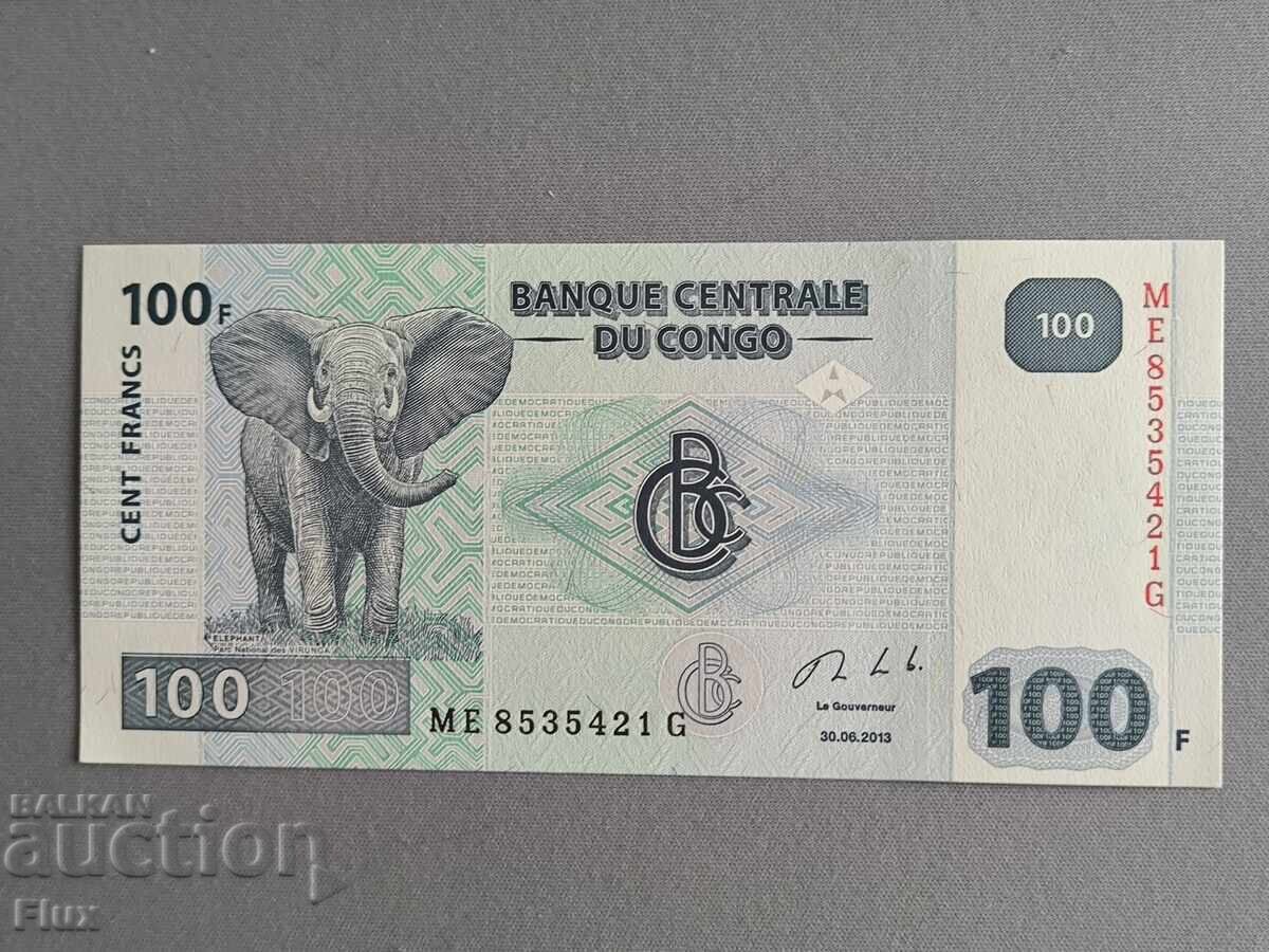 Bancnota - Congo - 100 franci UNC | 2013