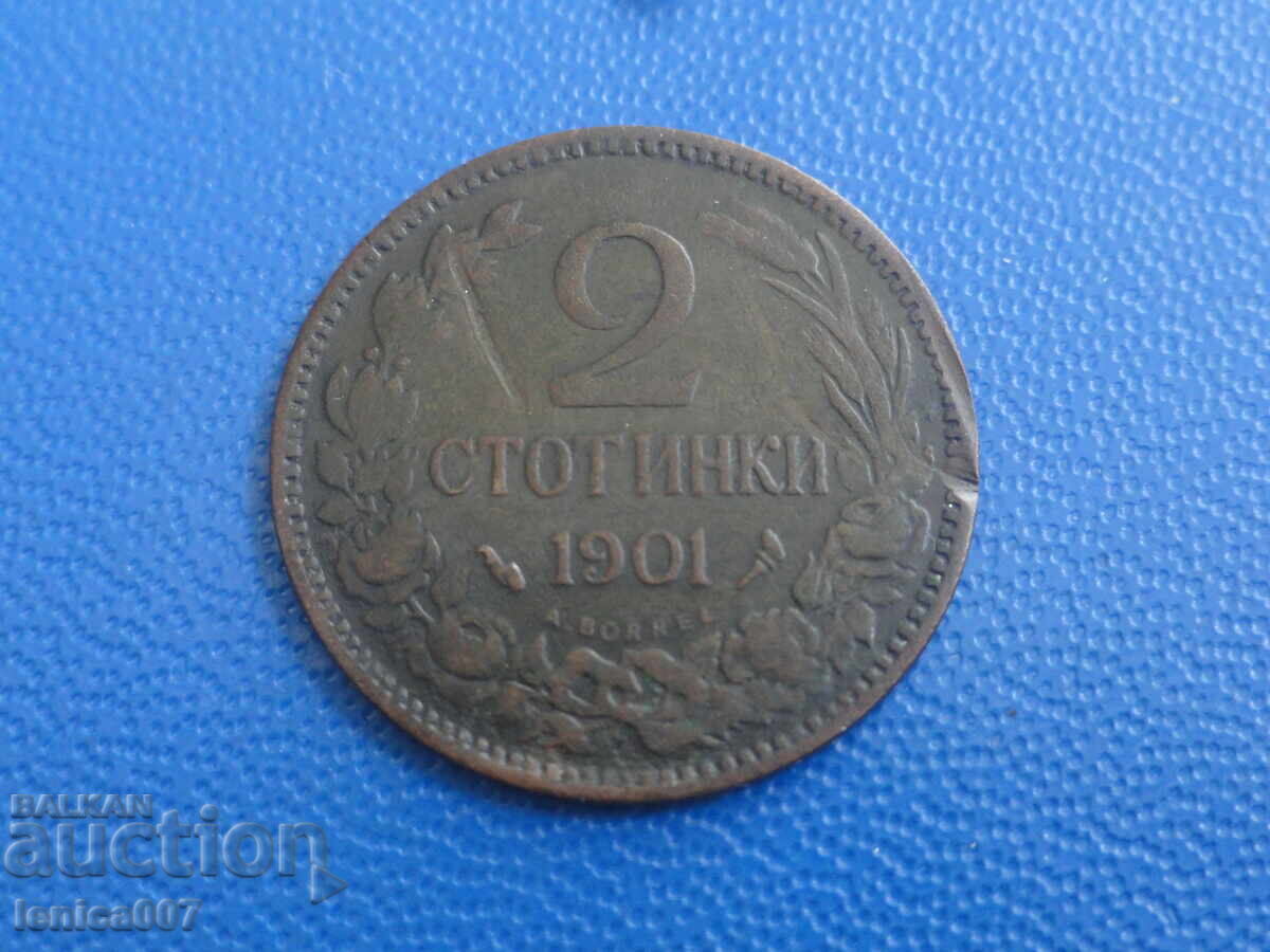 Licitație Bulgaria 1901 - 2 cenți Licitație Bulgaria 1901 - 2 cenți