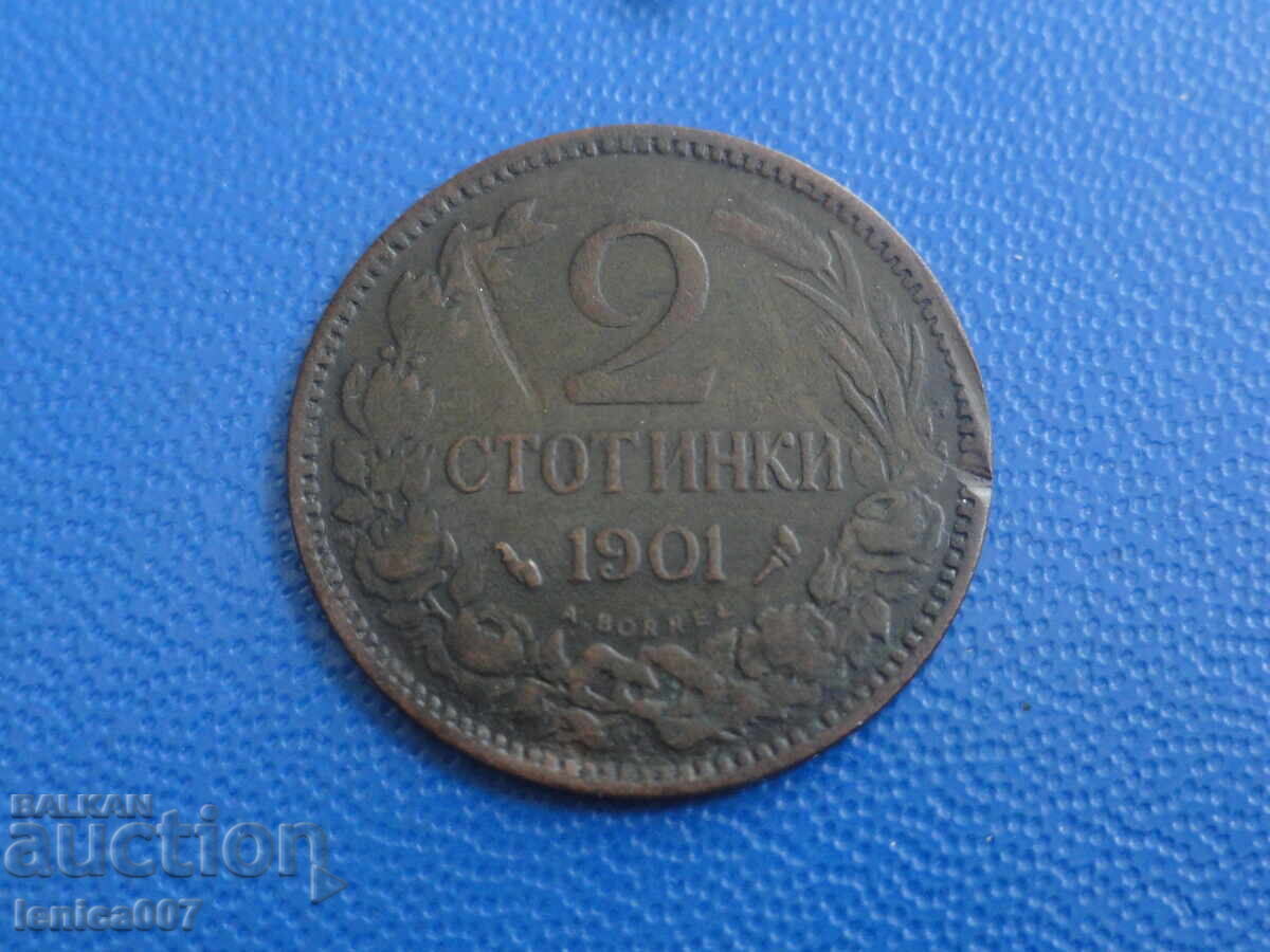 Bulgaria 1901 - 2 cenți Bulgaria 1901 - 2 cenți