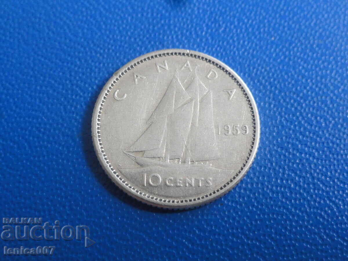 Canada 1959 - 10 cenți (Ag)