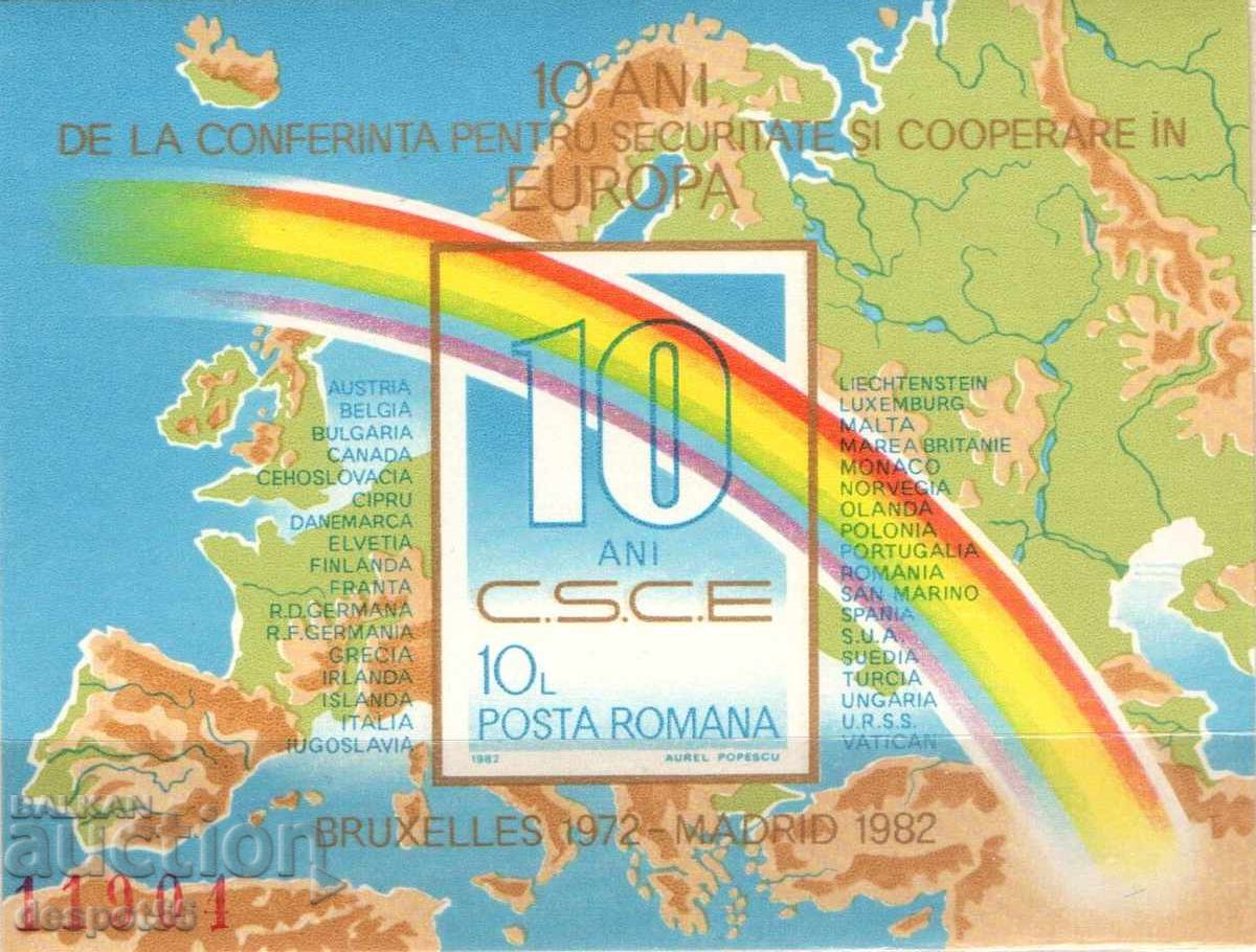 1982. Romania. European Security Conference. Block 1982. Romania. European Security Conference. Block