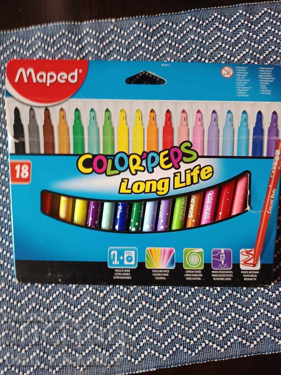 Licitație Două seturi de carioci STABILO PEN și Maped Color'Peps Licitație Două seturi de carioci STABILO PEN și Maped Color'Peps