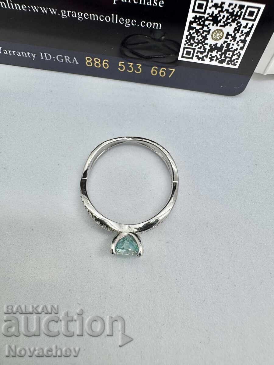 Inel din argint cu moissanite (diamant) 1 carat - 6