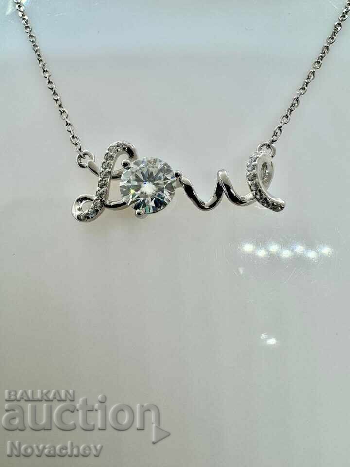Colier din argint cu moissanite (diamant) 1 carat cu preț € 48.00 | 93.88 BGN