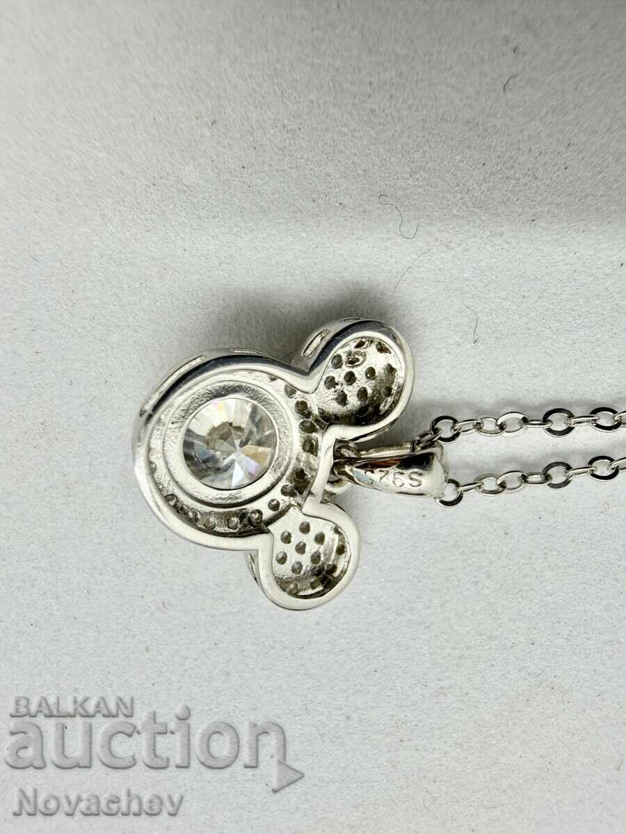 Livrarea Colier din argint cu moissanite (diamant) 1 carat Livrarea Colier din argint cu moissanite (diamant) 1 carat