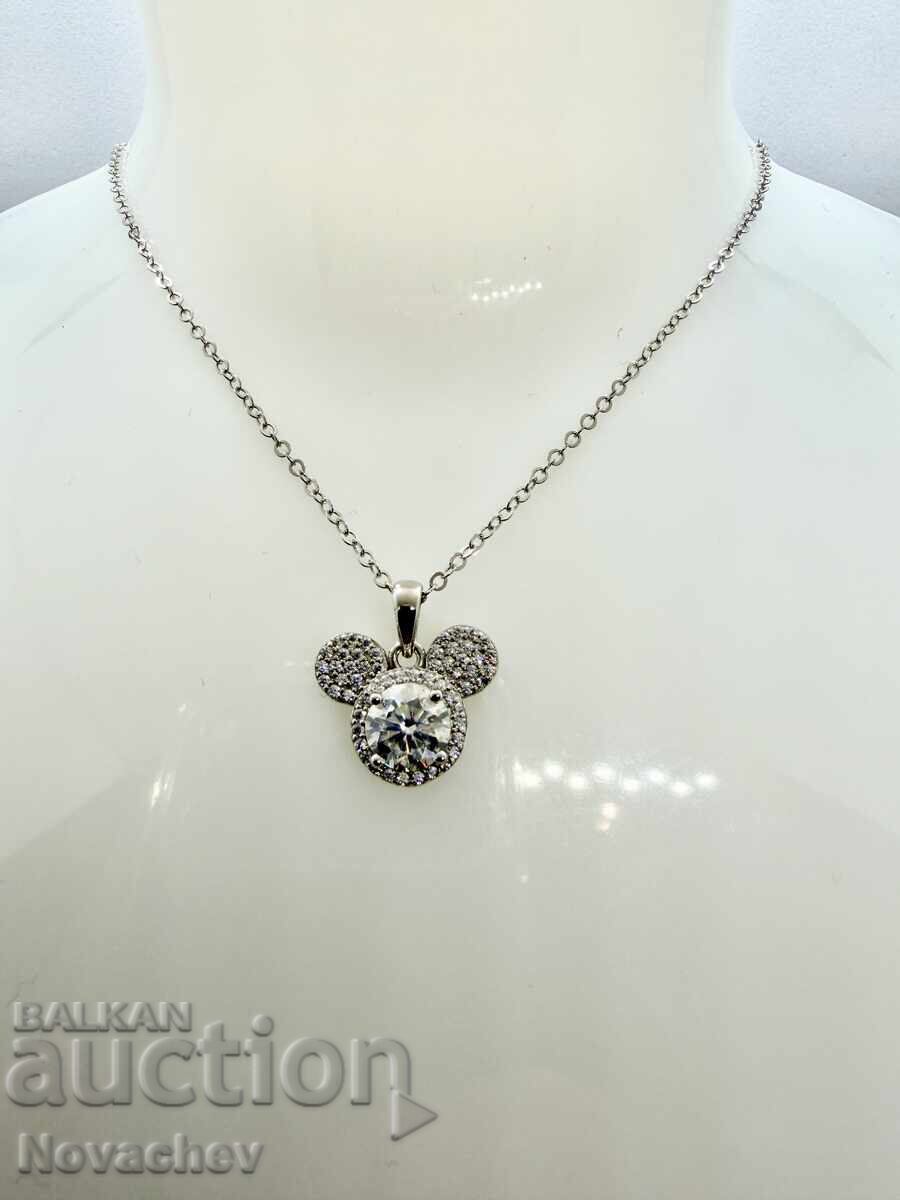 Colier din argint cu moissanite (diamant) 1 carat Colier din argint cu moissanite (diamant) 1 carat