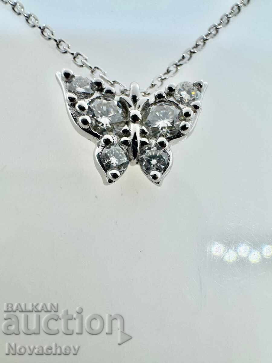 Colier din argint cu moissanite (diamant) 0.32 carate cu preț € 41.00 | 80.19 BGN