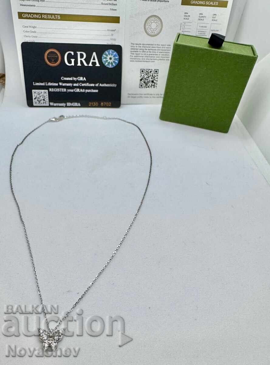 Licitație Colier din argint cu moissanite (diamant) 0.32 carate