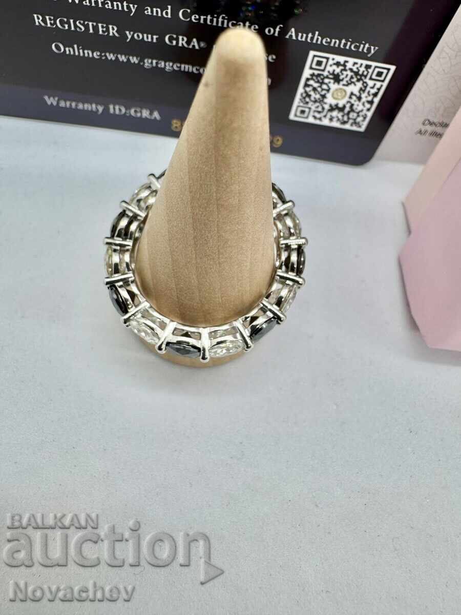 Livrarea Inel din argint cu moissanite (diamant) 7.5 carate Livrarea Inel din argint cu moissanite (diamant) 7.5 carate