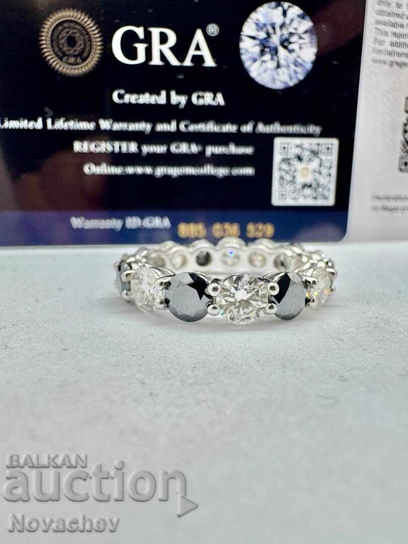Inel din argint cu moissanite (diamant) 7.5 carate Inel din argint cu moissanite (diamant) 7.5 carate