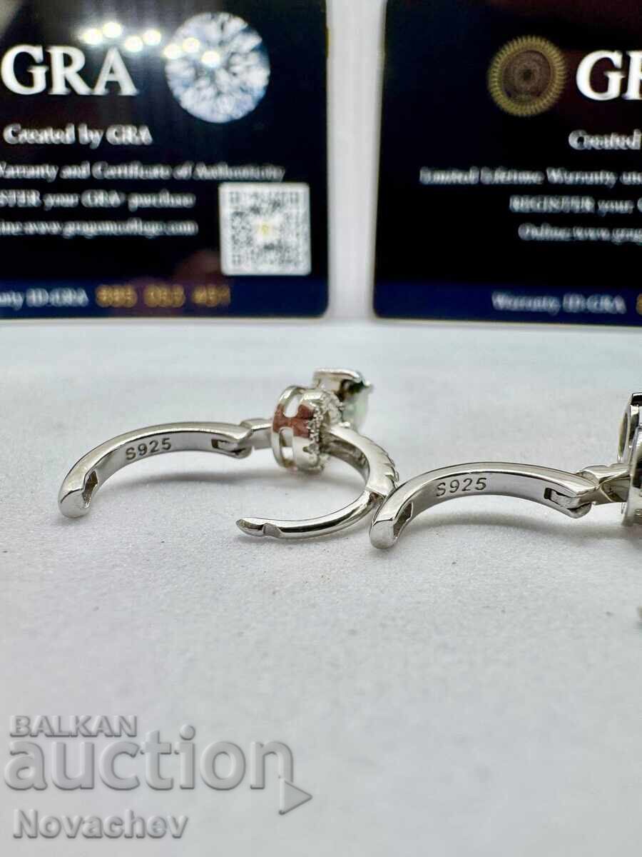 Livrarea Cercei din argint cu moissanite (diamant) 0.5 carate Livrarea Cercei din argint cu moissanite (diamant) 0.5 carate