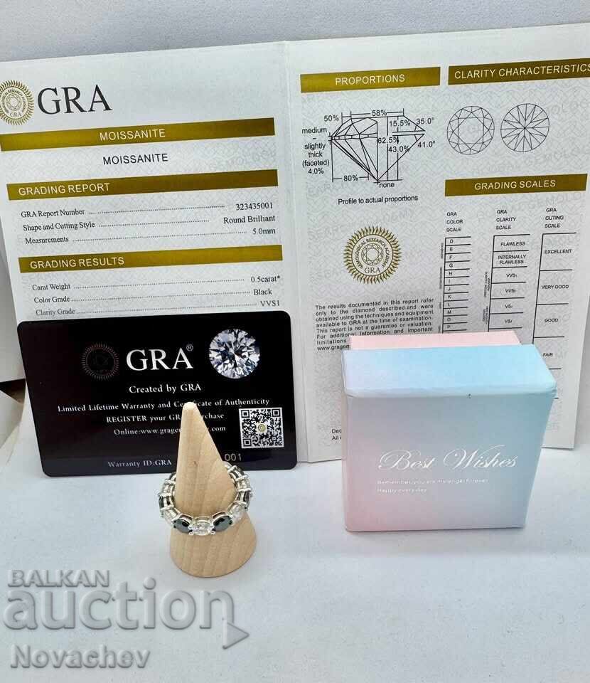 Inel din argint cu moissanit (diamant) 7 carate cu preț € 69.00 | 134.95 BGN Inel din argint cu moissanit (diamant) 7 carate cu preț € 69.00 | 134.95 BGN