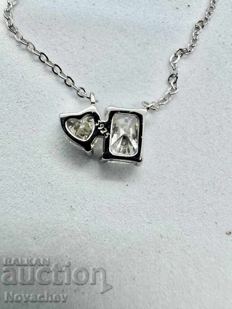 Livrarea Colier din argint cu moissanite (diamant) 1.5 carate