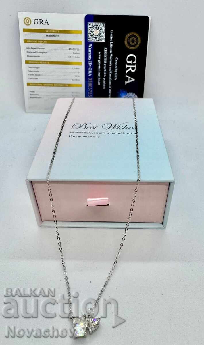 Colier din argint cu moissanite (diamant) 1.5 carate - 6