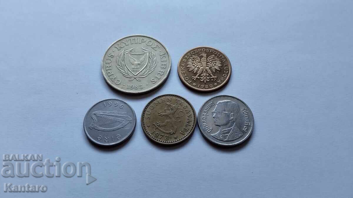 Monede străine - 5 bucăți - 7 Monede străine - 5 bucăți - 7