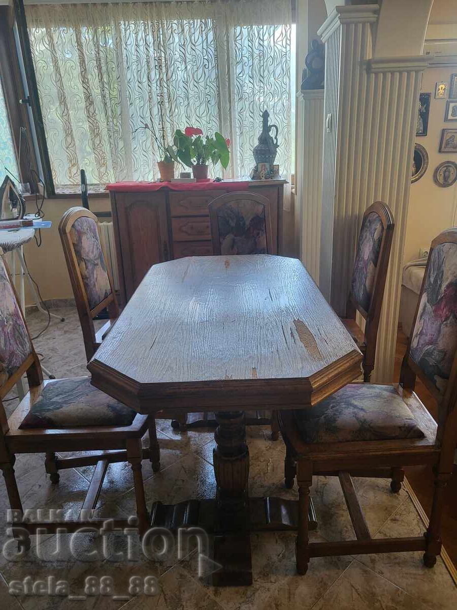 Τραπεζαρία με 5 καρέκλες με τιμή € 100.00 | 195.58 BGN Τραπεζαρία με 5 καρέκλες με τιμή € 100.00 | 195.58 BGN