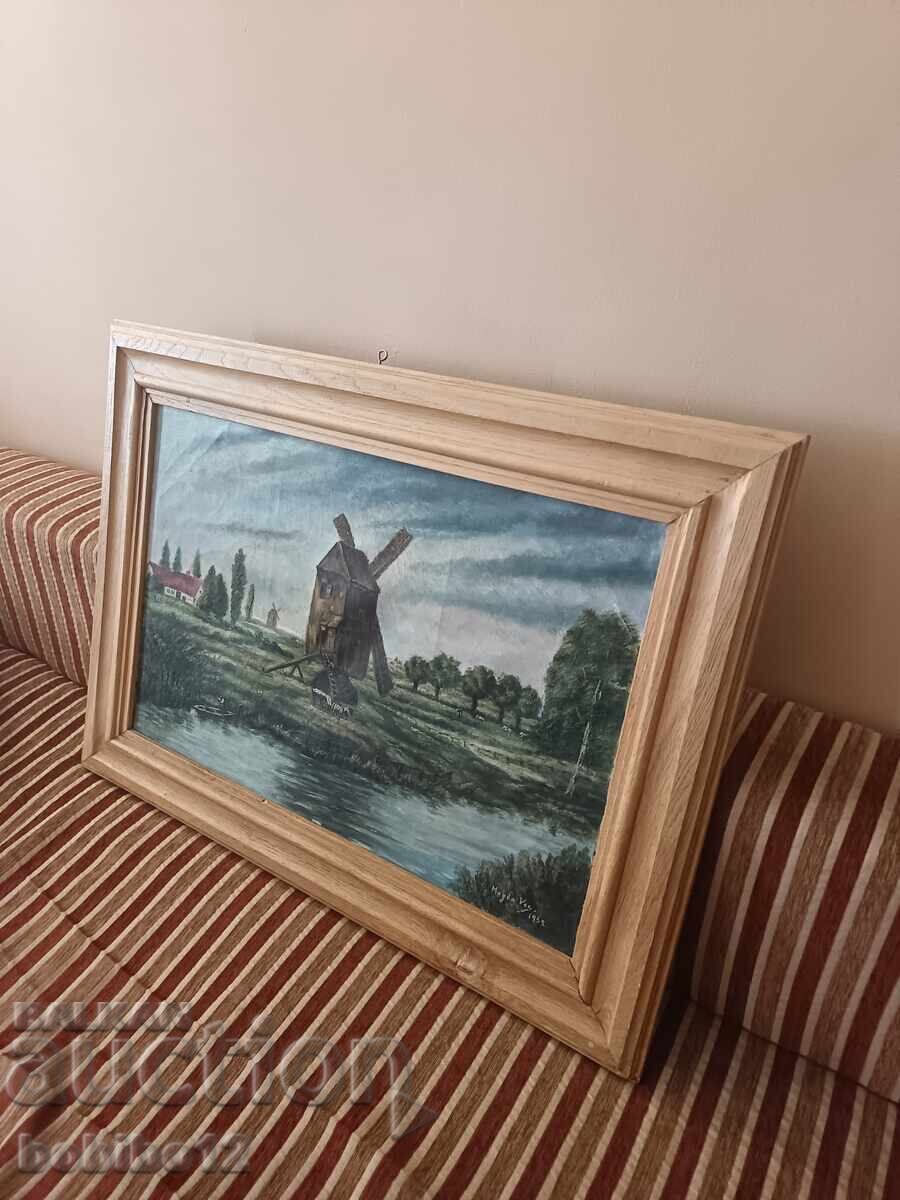 Licitație Tablou Moara culori în ulei