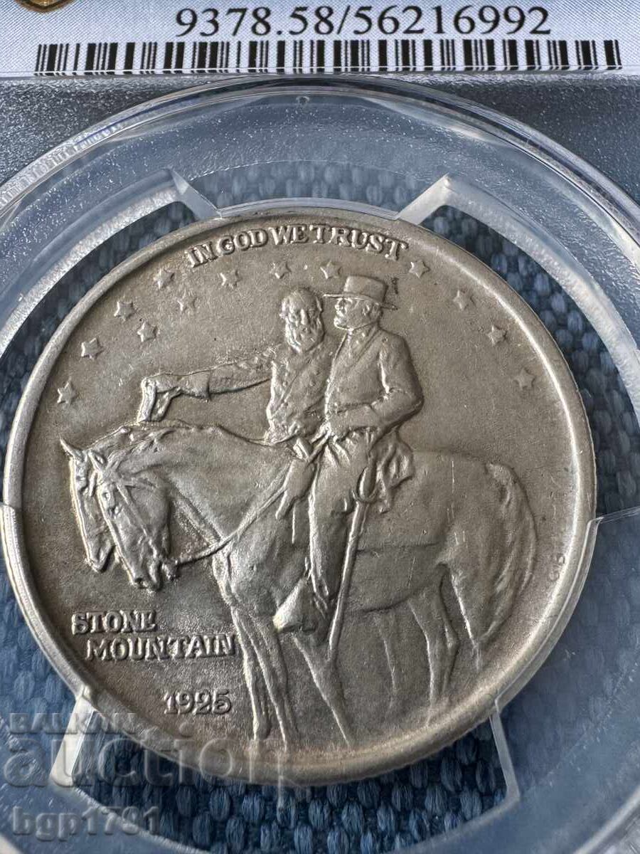 Livrarea Half Dollar 1925 SUA AU58 PCGS argint