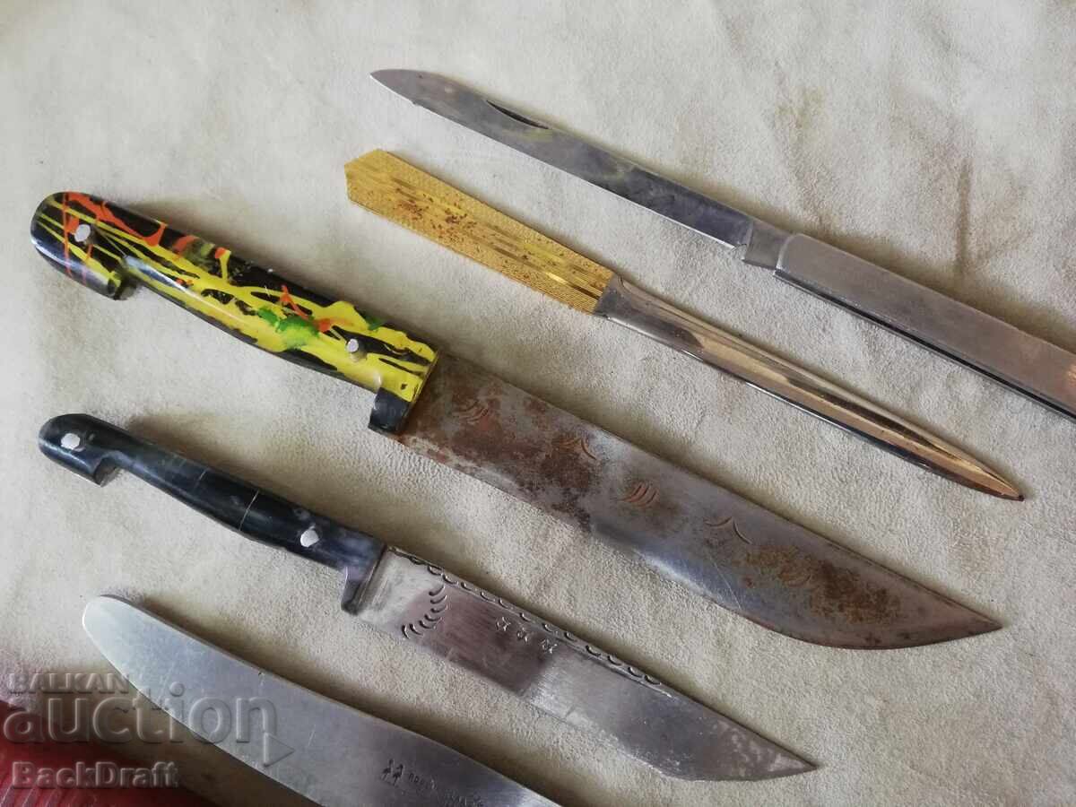 Lot de cuțite de buzunar pliabile vechi, cuțit, lamă, briceaguri cu preț € 34.90 | 68.26 BGN