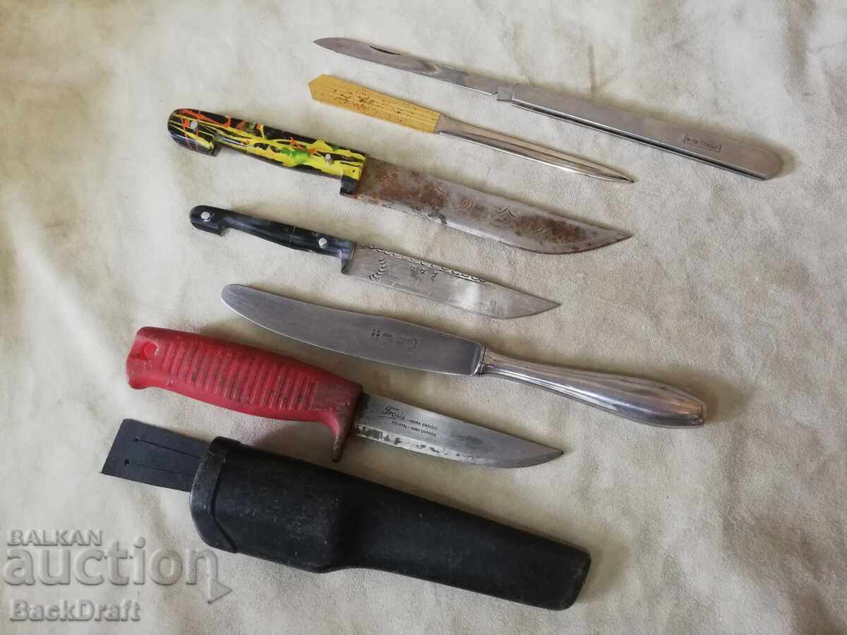 Lot de cuțite de buzunar pliabile vechi, cuțit, lamă, briceaguri