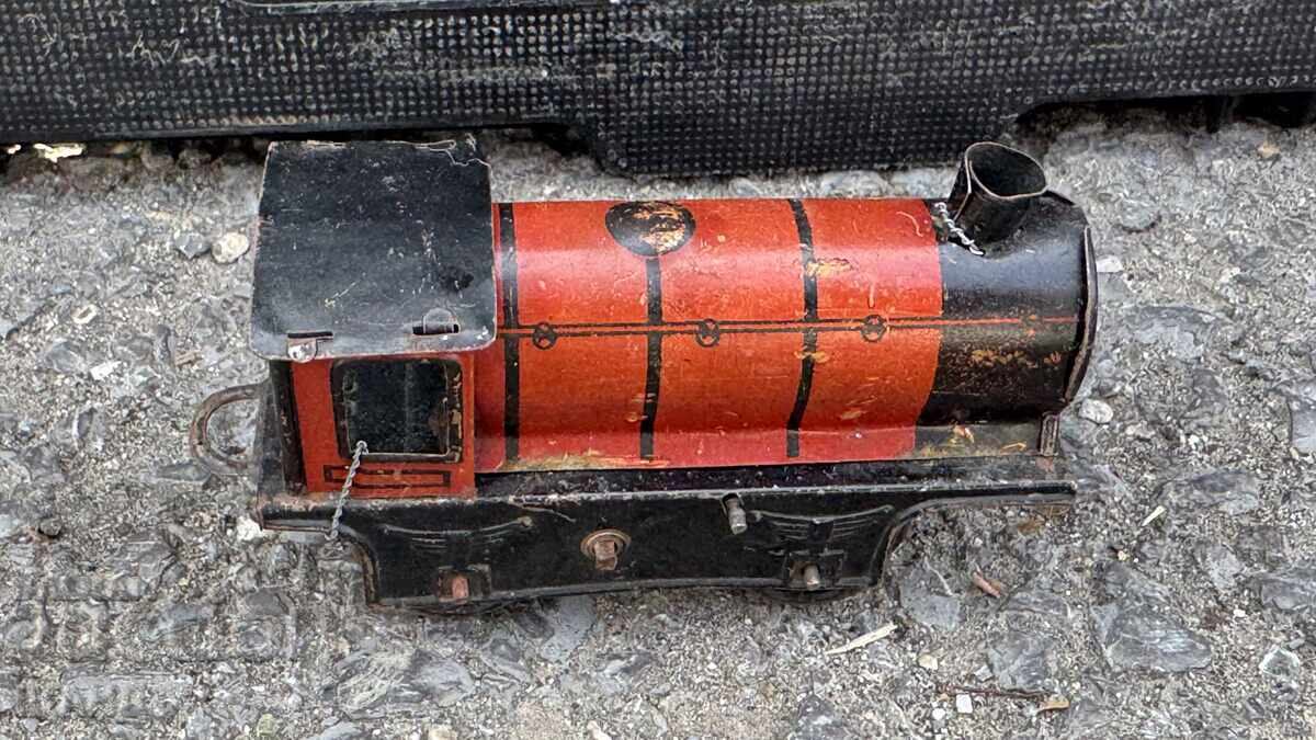Licitație Jucărie mecanică veche germană din metal, tren, locomotivă
