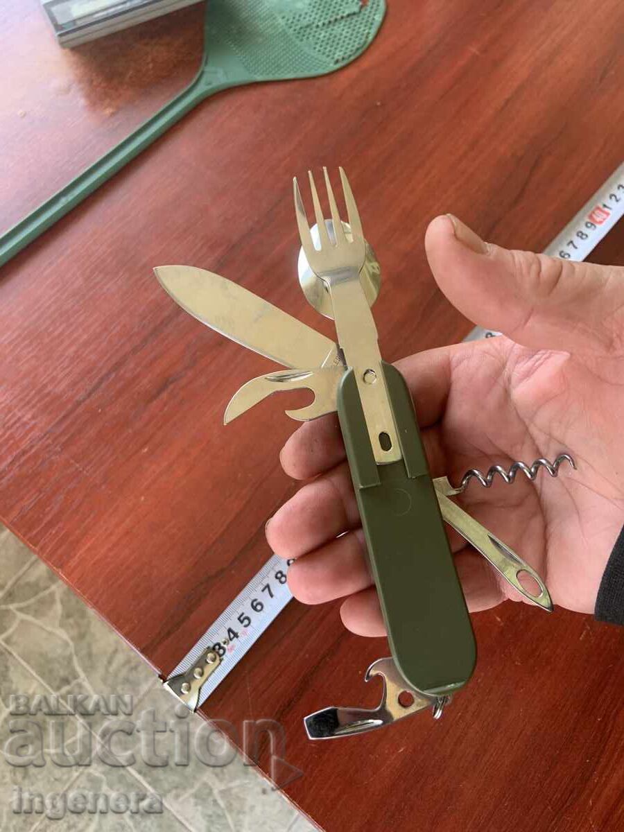 CUȚIT FURCULIȚĂ LINGURĂ INSTRUMENT TURISTIC DE MARCĂ cu preț € 39.00 | 76.28 BGN