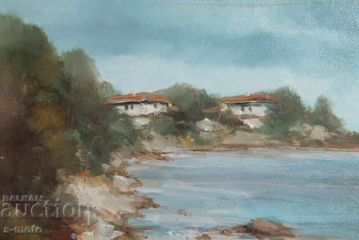 Livrarea Tablou Ventsislav Tomov pictură în ulei peisaj marin Livrarea Tablou Ventsislav Tomov pictură în ulei peisaj marin