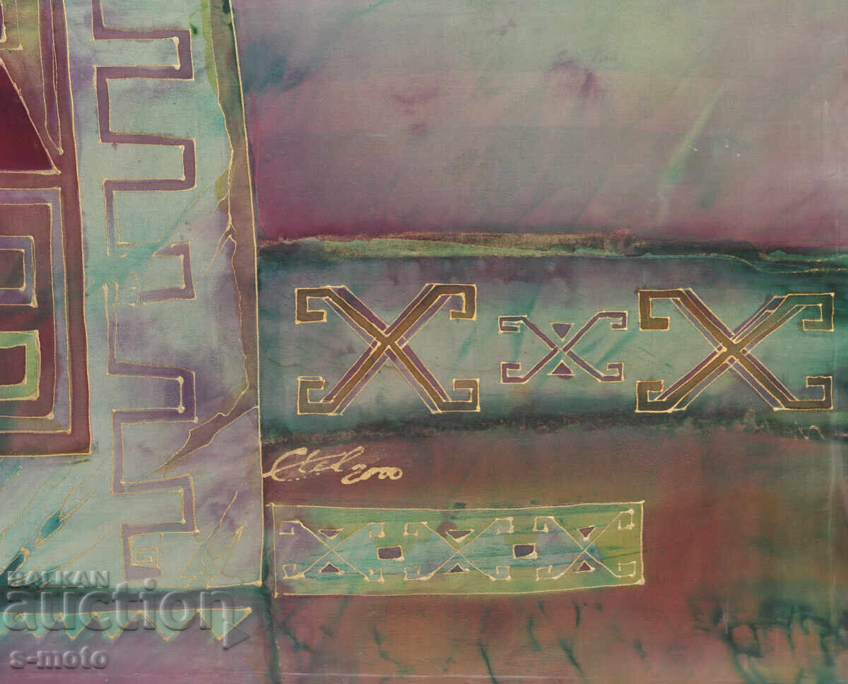Tablou compoziție abstractă peisaj batik - 6 Tablou compoziție abstractă peisaj batik - 6