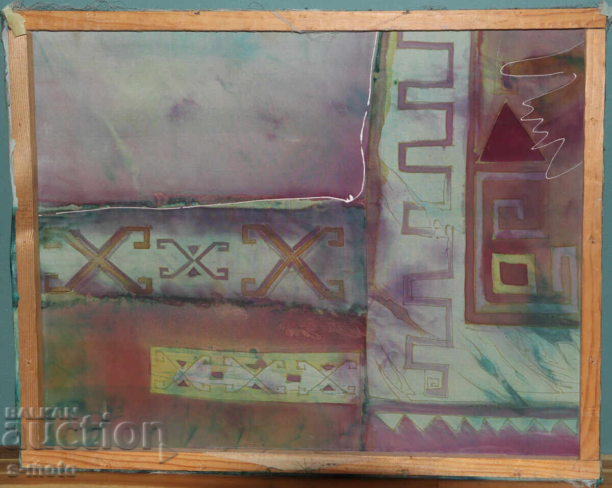 Tablou compoziție abstractă peisaj batik - 7 Tablou compoziție abstractă peisaj batik - 7
