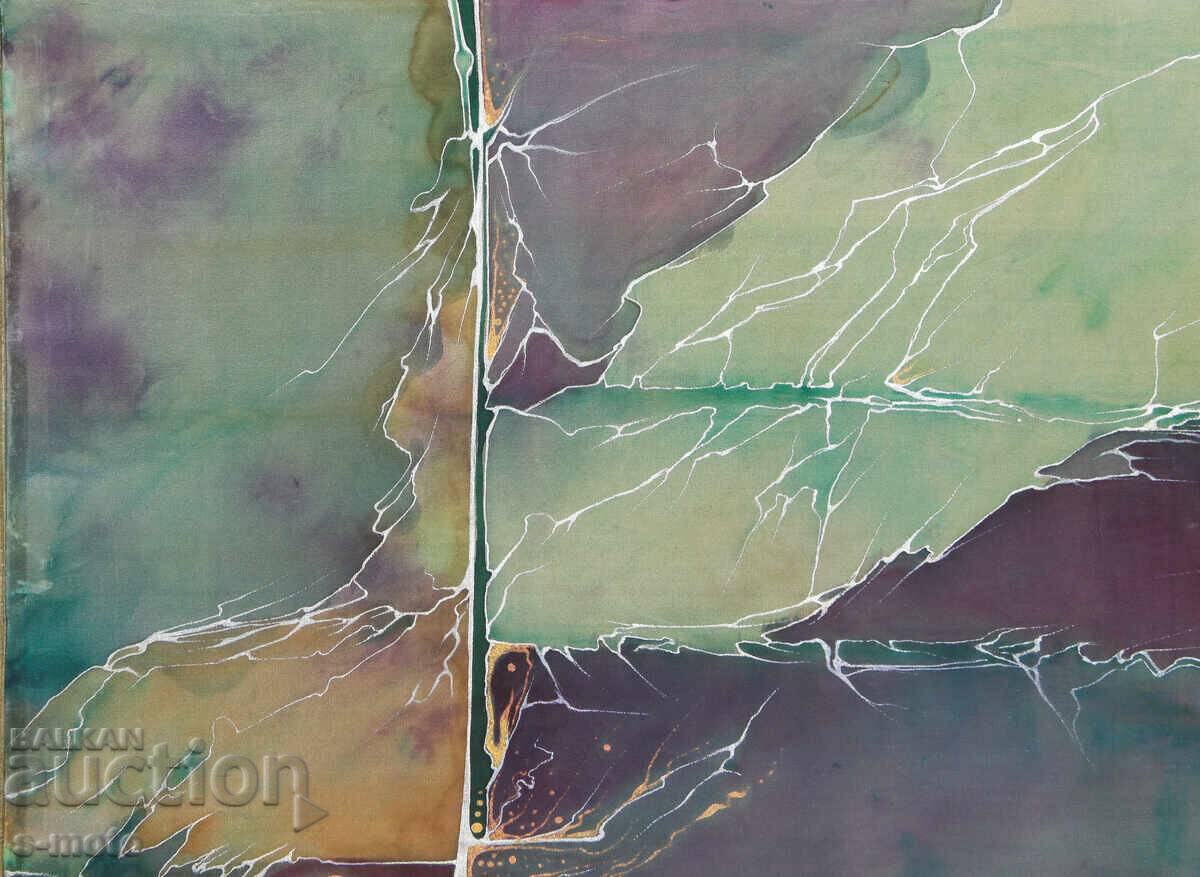 Livrarea Tablou compoziție abstractă peisaj batik