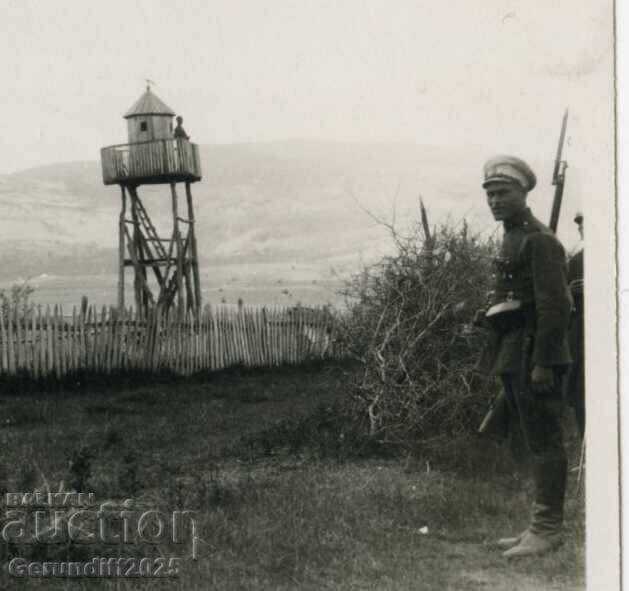 Licitație Granița Iugoslavia 1933 4 fotografii originale grănicer turn