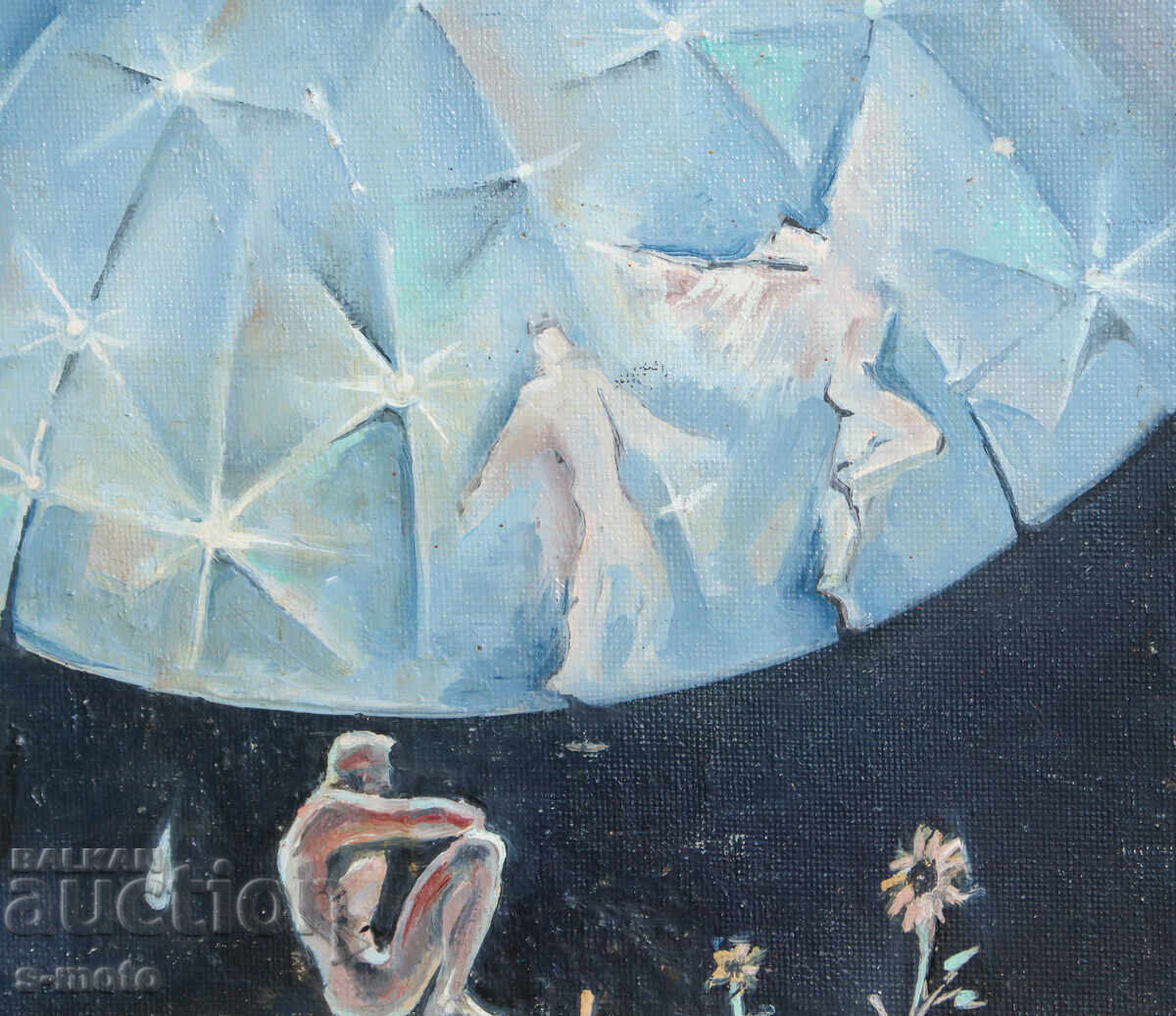 Tablou ulei, compoziție abstractă - 6 Tablou ulei, compoziție abstractă - 6