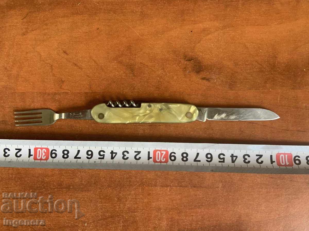 FOLDING KNIFE, OLD KNIFE, BLADE - P. DENEW GABROVO