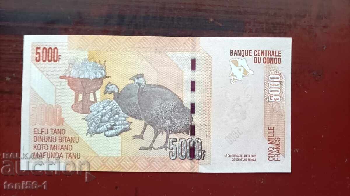 Congo 5000 franci 2020-21 UNC cu preț € 14.00 | 27.38 BGN