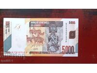 Congo 5000 franci 2020-21 UNC