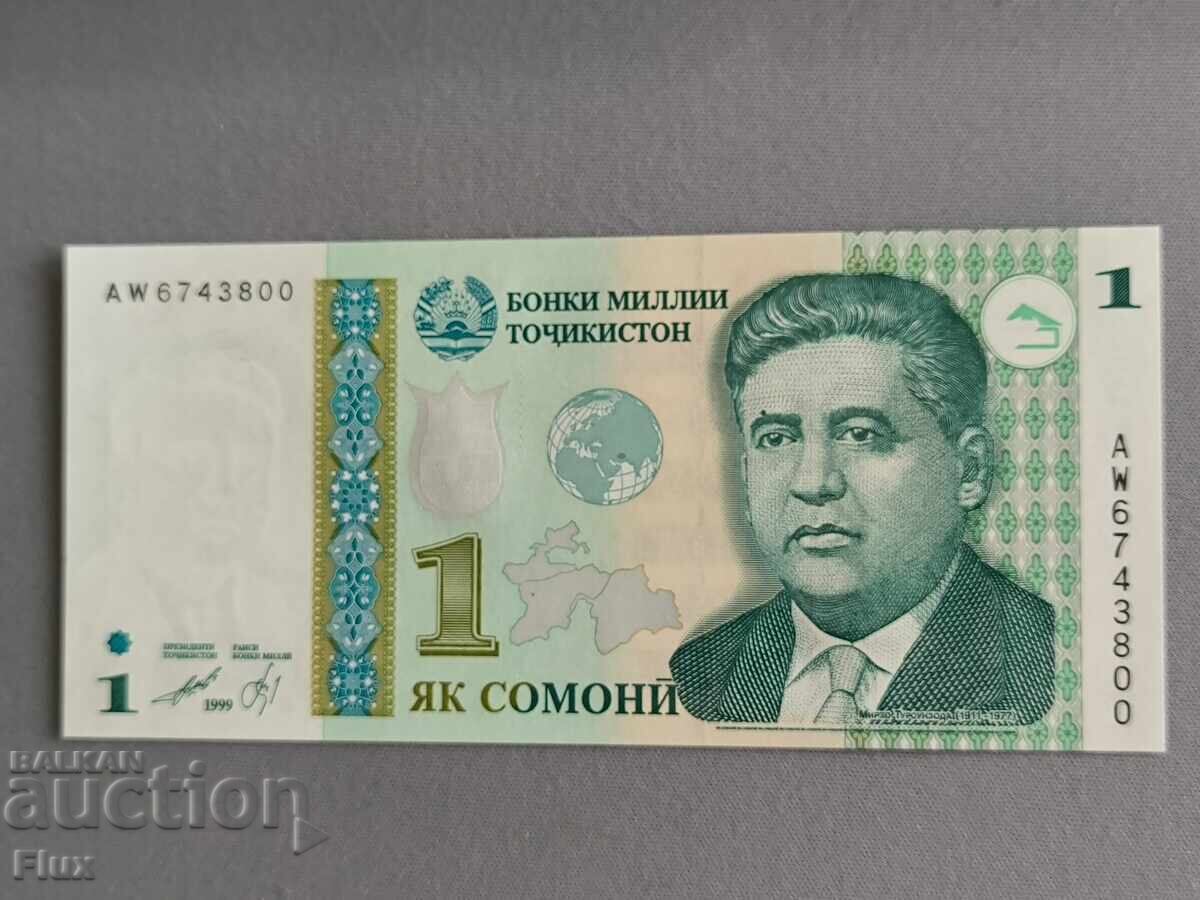 Bancnota - Tadjikistan - 1 somoni UNC | 1999 Bancnota - Tadjikistan - 1 somoni UNC | 1999