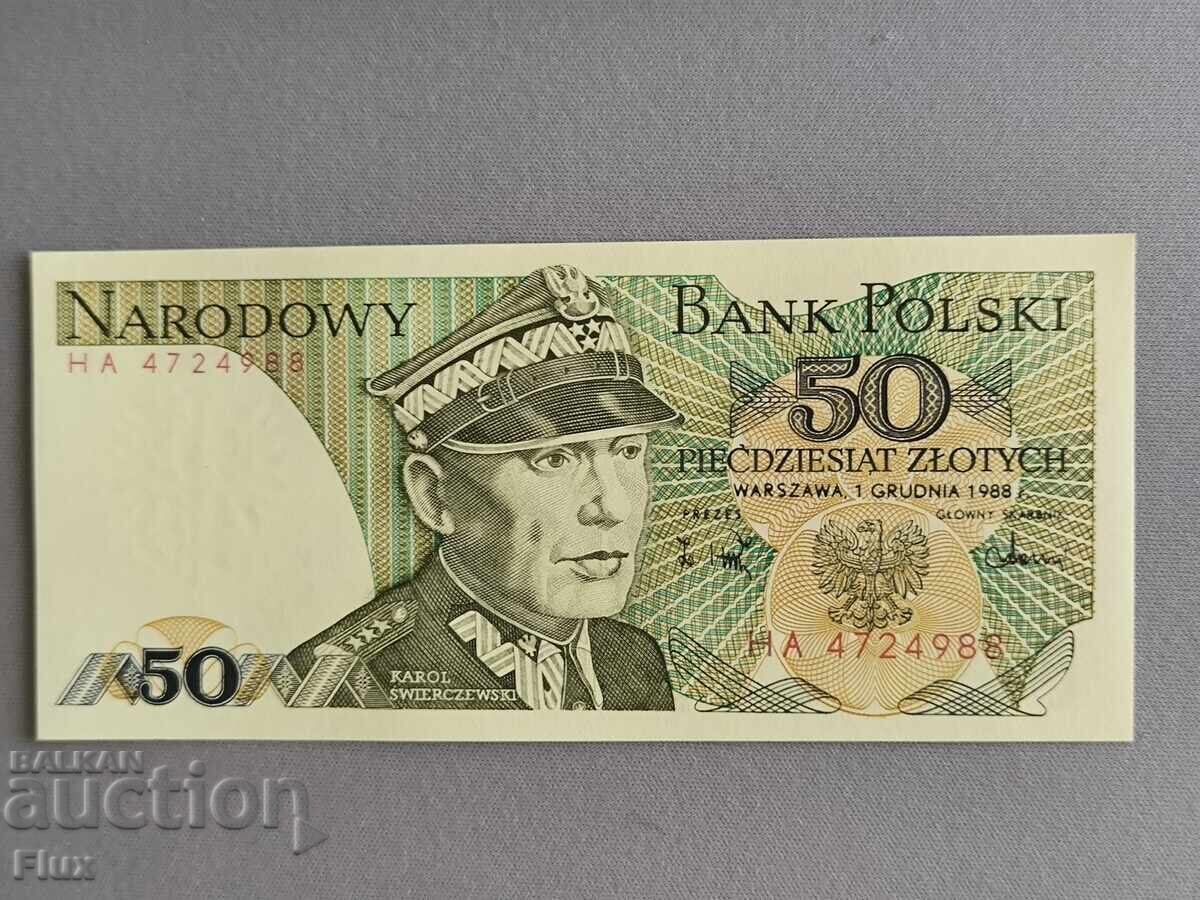 Bancnotă - Polonia - 50 zloți UNC | 1988