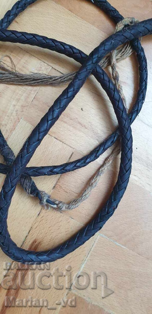 Licitație Bici din piele de vițel maro stil Indiana Jones