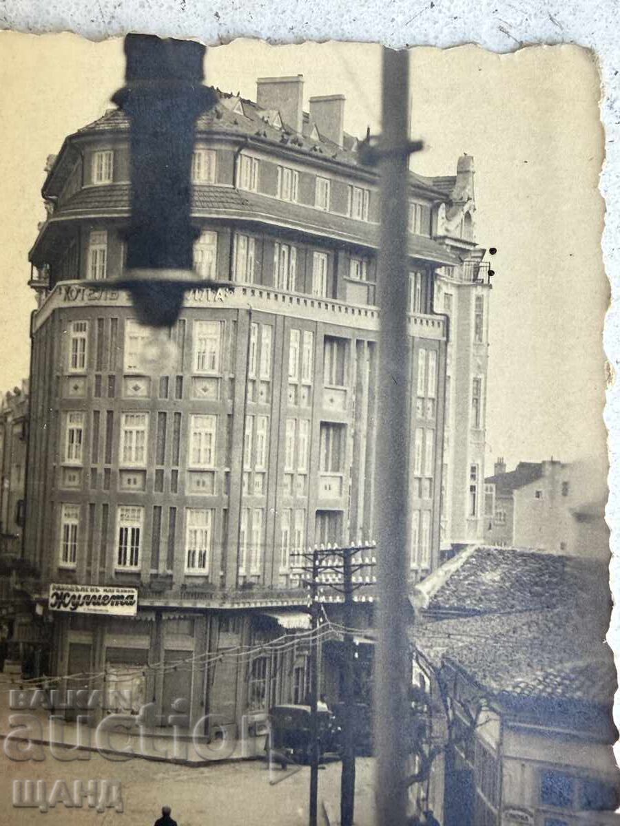 1933 Varna str. Țar Boris Carte poștală veche Fotografie Hotel - 6