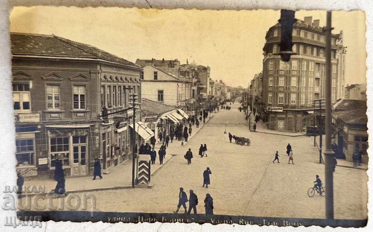 1933 Varna str. Țar Boris Carte poștală veche Fotografie Hotel 1933 Varna str. Țar Boris Carte poștală veche Fotografie Hotel