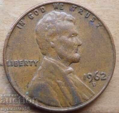 1 σεντ 1962 - ΗΠΑ με τιμή € 0.45 | 0.88 BGN