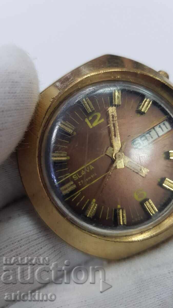 Ceas rusesc de mână URSS "SLAVA" cu zi și dată - AUTOMATIC cu preț € 65.00 | 127.13 BGN Ceas rusesc de mână URSS "SLAVA" cu zi și dată - AUTOMATIC cu preț € 65.00 | 127.13 BGN