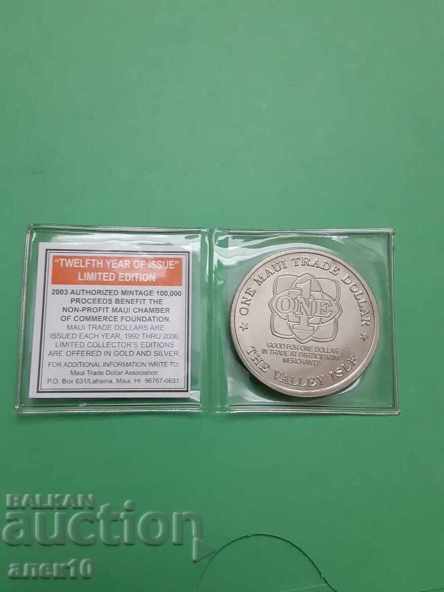 Maui 1 USD 2003 cu preț € 6.50 | 12.71 BGN Maui 1 USD 2003 cu preț € 6.50 | 12.71 BGN