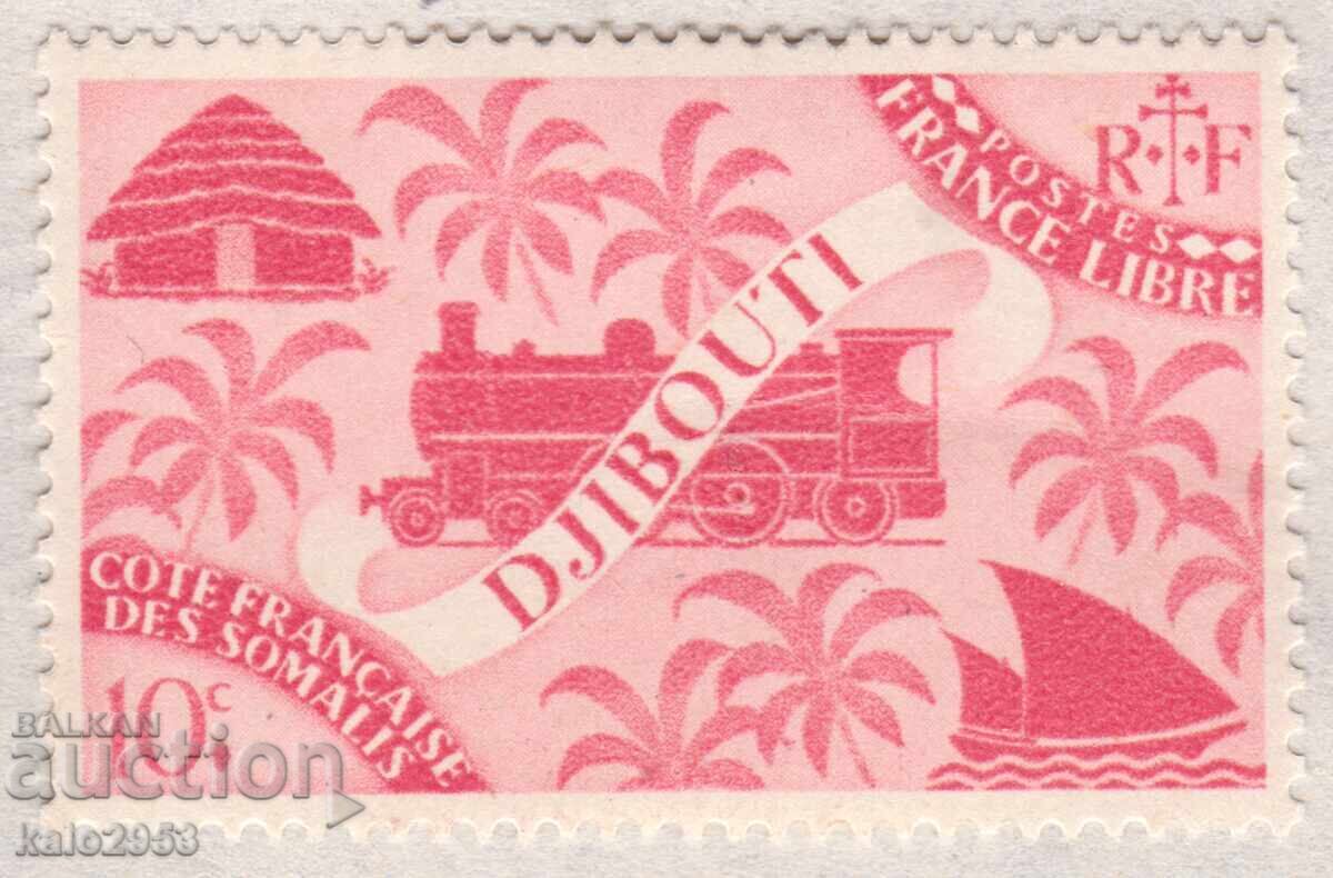 French Somaliland-1943-Regular-Symbols of Djibouti, MLH