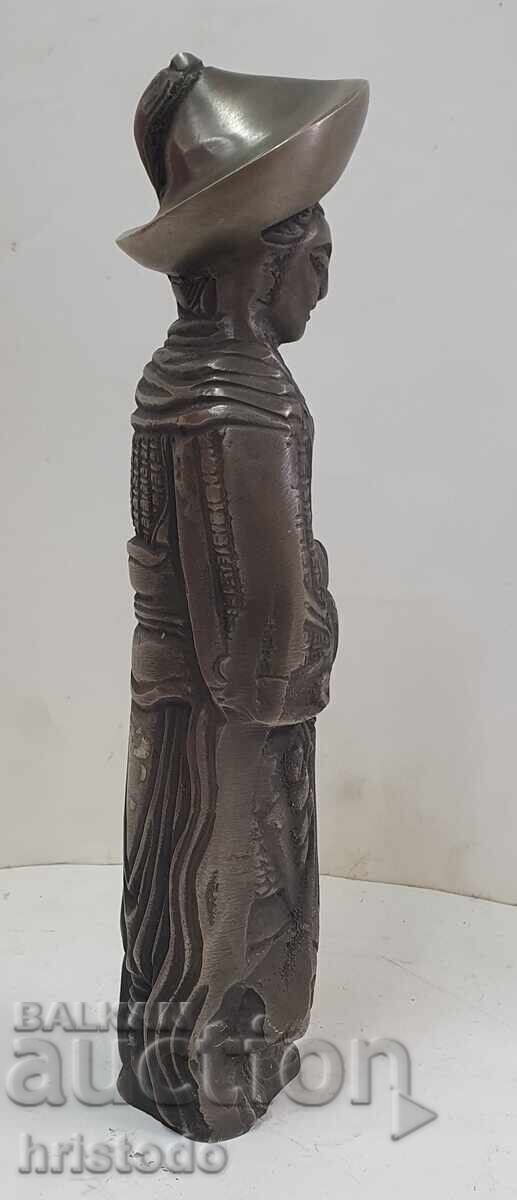 Delivery of Old bronze statue of a Chinese monk